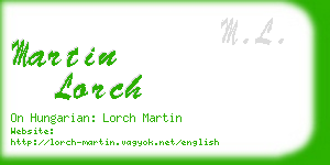 martin lorch business card